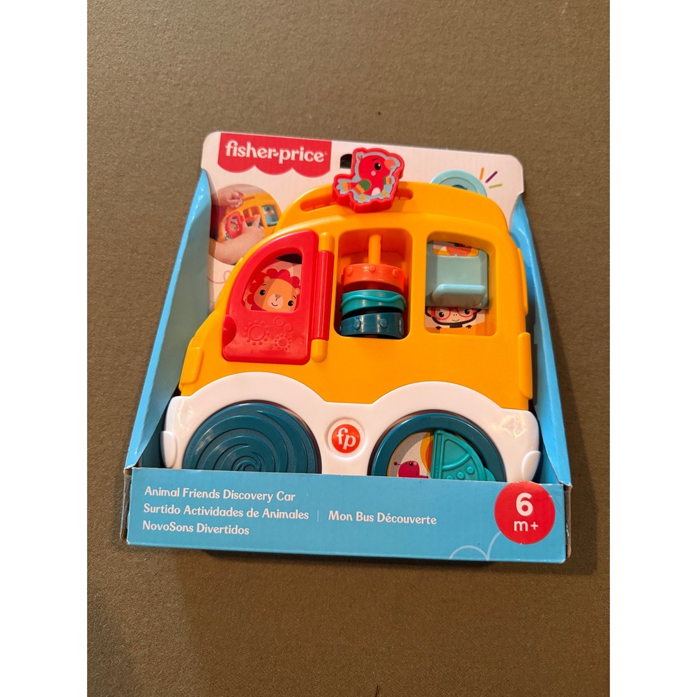 Fisher-Price Animal Friends Discovery Car Baby Activity Toy Yellow HJR15 6M+ - Picture 2 of 2